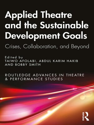 cover image of Applied Theatre and the Sustainable Development Goals